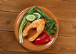 grilled salmon steak