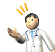 Doctor is  seeking  handshake.