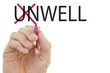 Changing word Unwell into well