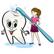 girl brushing teeth