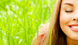 Photo: beautiful girl in a summer park beautiful girl in a summer park
