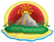 Cartoon volcano.