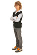 Full  length of teen blond boy