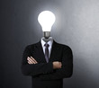 lamp head businessman