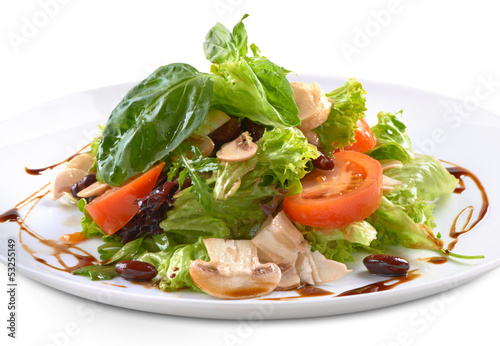 Photo: fresh salad with mushrooms fresh salad with mushrooms