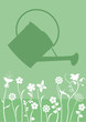 Gießkanne mit Blumen