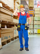 Portrait of the professional handyman at store