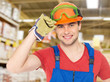 Portrait of the professional handyman at store