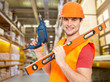 Photo: manual worker with tools at warehouse manual worker with tools at warehouse