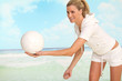 Frau macht Sport