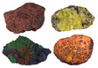 Collage of four mineral resources