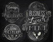 Elements on the theme of the restaurant business lunch