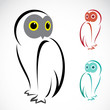 Vector: Vector image of an owl on a white background Vector image of an owl on a white background