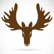 Vector: Vector image of an deer head on a white background Vector image of an deer head on a white background
