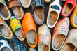 Photo: Colorful vintage Dutch wooden clogs Colorful vintage Dutch wooden clogs