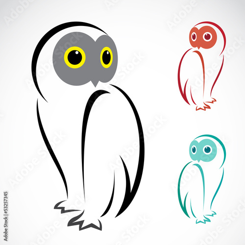 Vector: Vector image of an owl on a white background Vector image of an owl on a white background