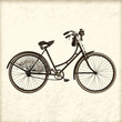 Retro styled image of a vintage lady bicycle