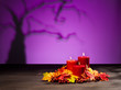 Candles in Halloween setting