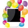 Vektor: Photo frame with balloons Photo frame with balloons
