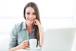 Photo: Businesswoman with laptop Businesswoman with laptop