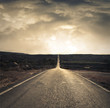 Photo: long deserted road long deserted road