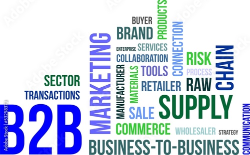 Vector: word cloud - b2b word cloud - b2b
