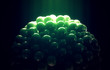 Abstract mystery dark green third dimensional background