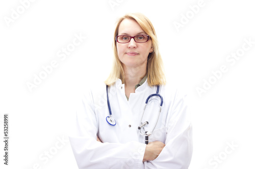 Photo: Female doctor cross-armed Female doctor cross-armed