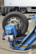 replacement of a tire of truck of race