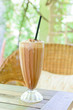 Ice Coffee on the wooden table
