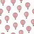Seamless pattern with hot air balloons