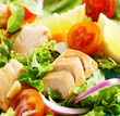 Healthy Mediterranean salad with chicken