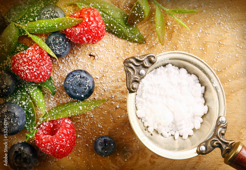 Photo: Berries with granulated sugar Berries with granulated sugar