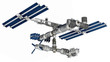 Space station with isolation path on white