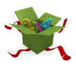 Green gift box