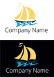 Logo yacht - travel logo. Vector