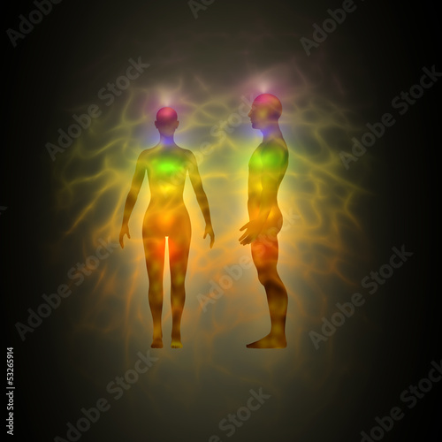 Illustration: Aura - energy body - healing energy Aura - energy body - healing energy