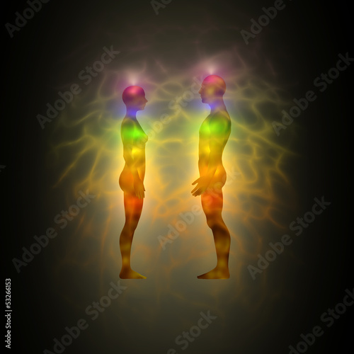 Illustration: Aura - energy body - healing energy Aura - energy body - healing energy