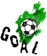 soccer / football illustration, free copy space, vector