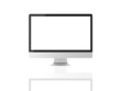 Computer Display flach vorne mit Spiegelung
