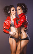 Photo: Nightclub. Playful Women in Clubwear. Entertainment & Amusement Nightclub. Playful Women in Clubwear. Entertainment & Amusement