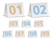 Paper banners with numbers