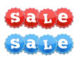 Vetor: Red and Blue Sale Tags Red and Blue Sale Tags