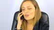 Smiling businesswoman talking on the phone