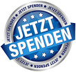 Button Banner "Jetzt spenden" blau/silber