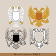 Heraldic eagle set