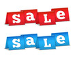 Vetor: Red and blue sale banners Red and blue sale banners