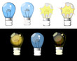 vector illustration of light bulbs