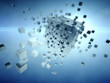 Illustration: Cube assembling from many blocks Cube assembling from many blocks