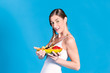 Photo: Healthy nutrition - young woman with fruits Healthy nutrition - young woman with fruits